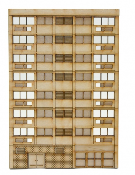 TT-FL002 Right Hand Low Relief Block of Flats TT:120 Laser Cut Kit